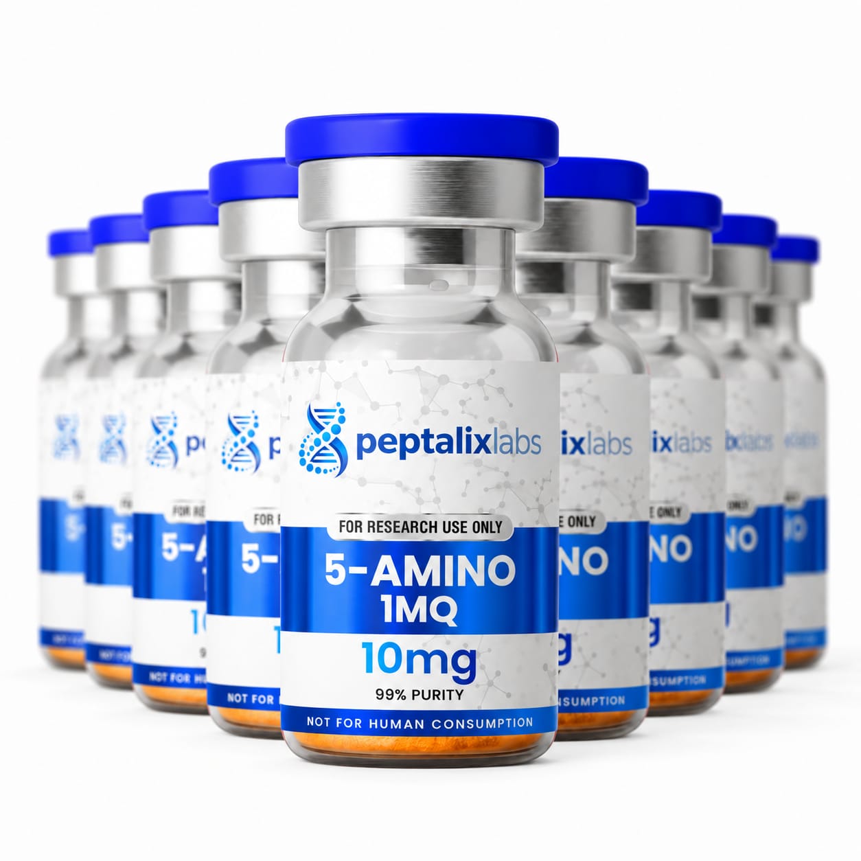 Peptalix Labs research peptide vials, 99% purity, for laboratory research use