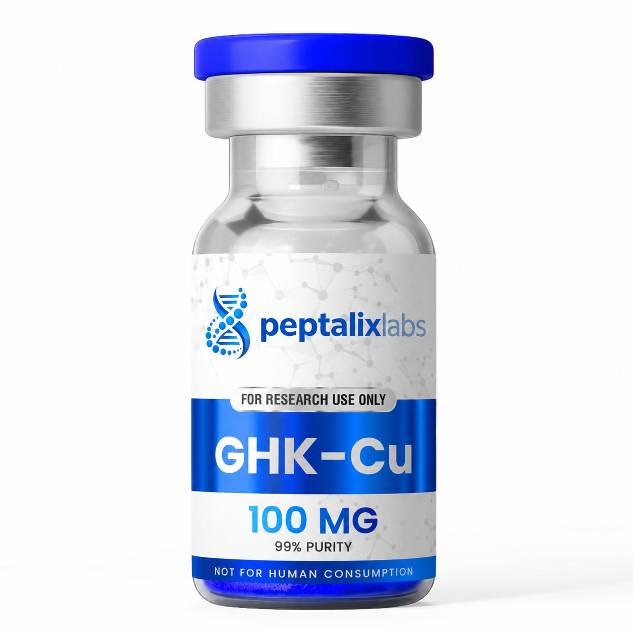 GHK-Cu 100mg research peptide vial
