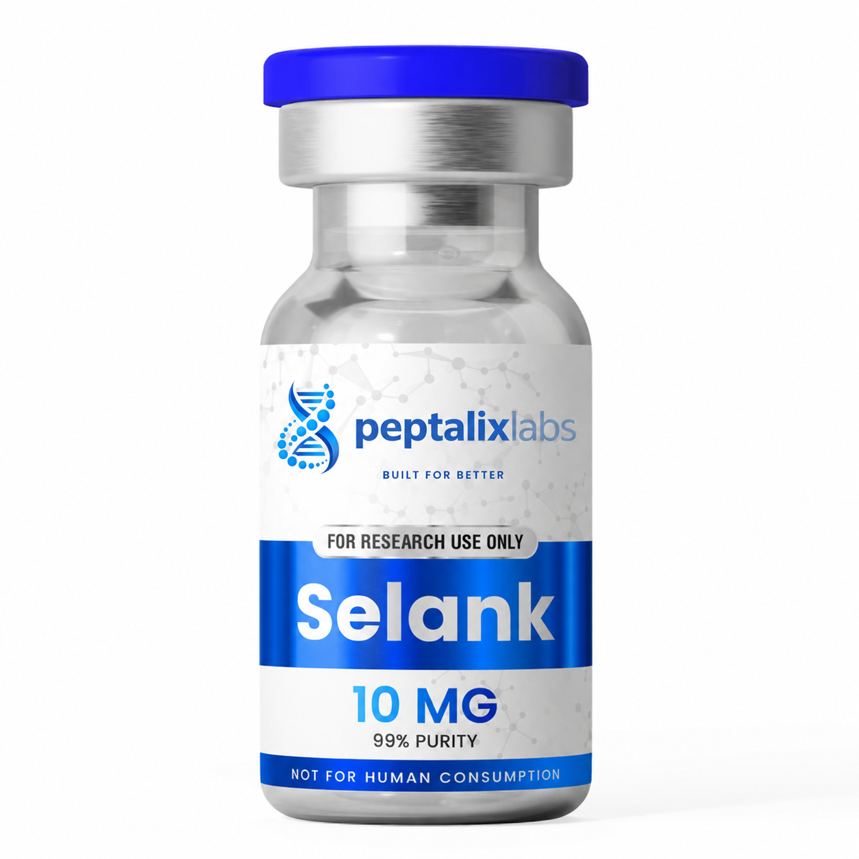 Selank 10mg research peptide vial
